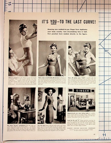 1941 singer form dressmaking - singer,