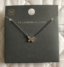 m&s platinum plated butterfly