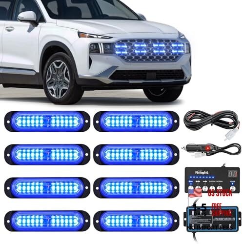 8pcs led strobe lights with - 8pcs,