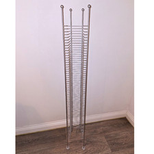 Metal CD Tower Rack Chrome Silver Holds 60 CDs 102cm 44 inches