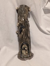 Vintage rustic tree trunk vase - tree,