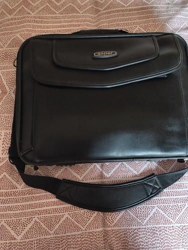 Antler black leather laptop - antler,