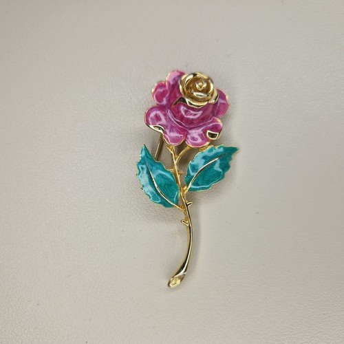 Vintage rose flower - rose, brooch