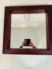 LOVELY WOODEN CHUNKY WOODEN FRAMED MIRROR  51cm X 51cm