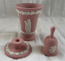 Wedgwood Pink Jasperware - 3 Miniature Pieces