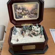 ARDLEIGH ELLIOTT  THOMAS KINKADE CHERISHED CHRISTMAS MUSIC BOX WISH YOU MERRY