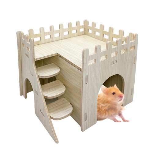 Hamster wooden house - wooden, hideout