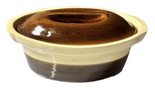 Vintage La Bourguignonne Casserole Dish 10" French Terrine Rustic Pot