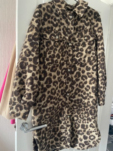 Tesco leopard coat size 8 - tesco,