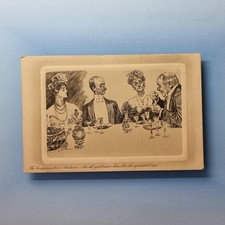Comic Postcard C1910 Gibson Girl Old Gentleman Dinner Party Pearls