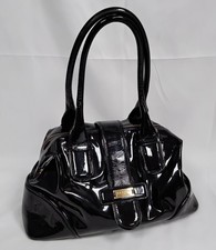 L.K.Bennett Black Patent Leather Top handle shoulder bag. Medium (AF) - HB29