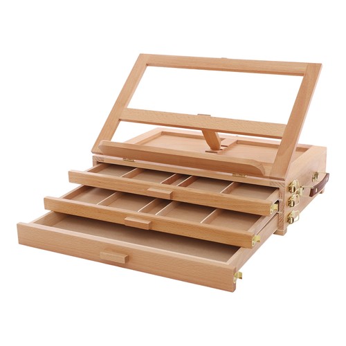 Wooden table box easel - wooden,