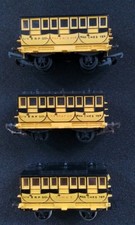 Tri-ang Stephenson's Rocket Coaches 3x Experience, Despatch Times Yellow