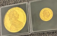 2 gold coins ... 1915 Austrian 4 ducat and 1 Ducat ... 23.75 carat