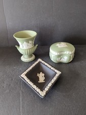 3 X VINTAGE WEDGWOOD GREEN &