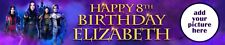 2 x Descendants Theme Personalised Photo Birthday Banners