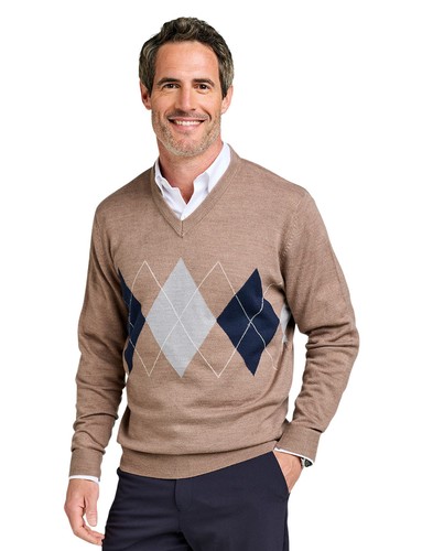 Mens classic argyle neck - argyle,