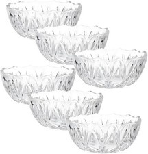 6 Glass Ice Cream Dessert Set Sundae Appetizer Dessert Cocktail Fruit Bowl GIR41