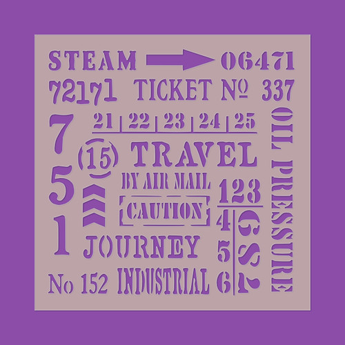 Vintage industrial stencil - industrial,
