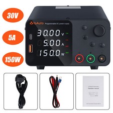 30V Variable DC Power Supply 0-5A Adjustable Current Voltage Lab Bench Switching
