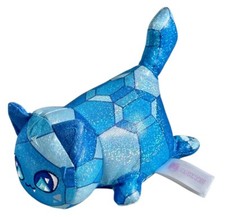 Aphmau MeeMeows Sapphire Blue Cat Soft Plush Toy 6”  Sparkly Kitten