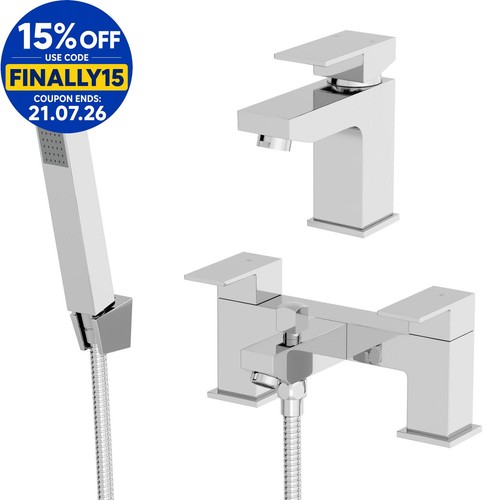 Modern bathroom square mono - modern,