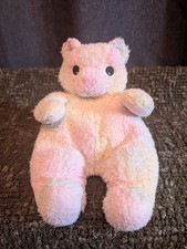 1999 TY Pillow Pals Pastel Tie Dye BearBaby Baby Teddy Bear Plush Toy 10" Rattle