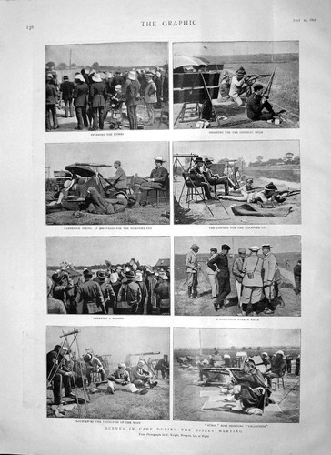 Old antique print 1897 rifle - old,