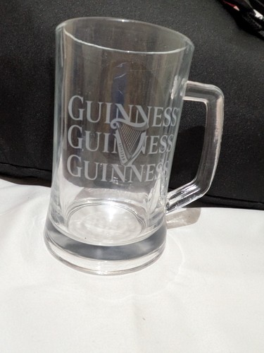 Guinness clear glass tankard - guinness,