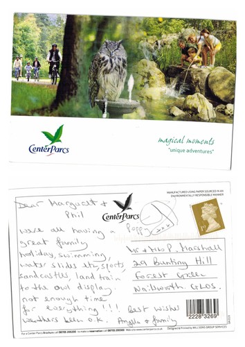 Postcard center parcs resort - postcard,