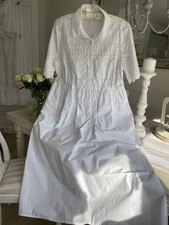 Ladies pure white crisp cotton