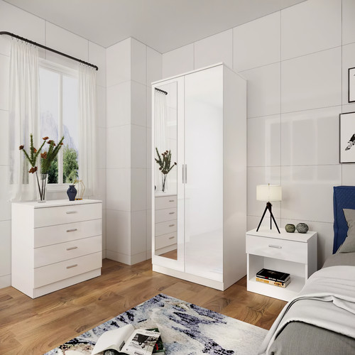 White high gloss - high,
