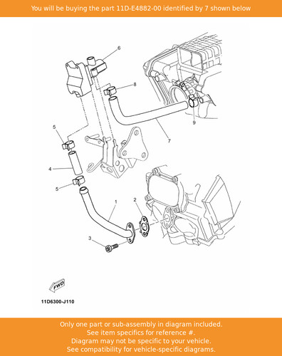 Yamaha hose bend 2 - bend,