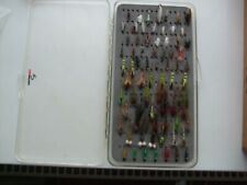 FULLING MILL FLYBOX OF  ASSORTED  TROUT FLIES.LOTS UNUSED.GOOD VARIETY.(No.920A)