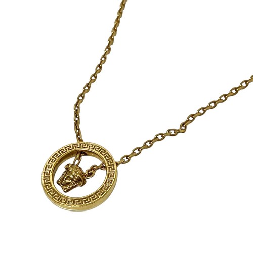 Versace gold medusa necklace - gold,