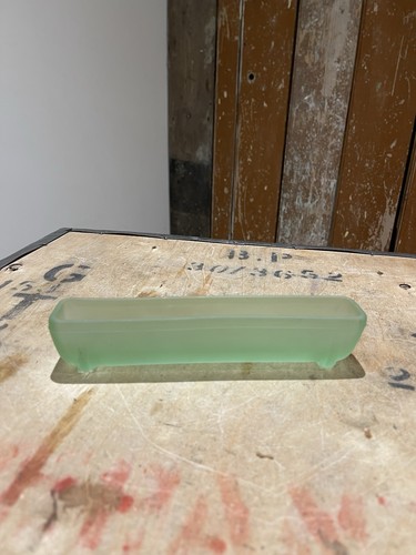 Vintage uranium glass flower - glass,