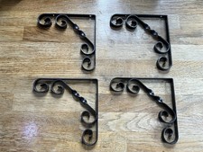 Pack Of 4 Decorative Victorian Metal 6” Shelf Hanging Basket  Brackets