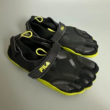 Kids Fila Skeletoes Black Barefoot Slip On Water Shoes Size 3 black yellow