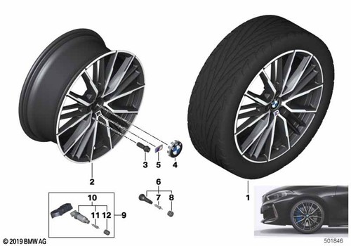 Bmw genuine light - alloy, wheel