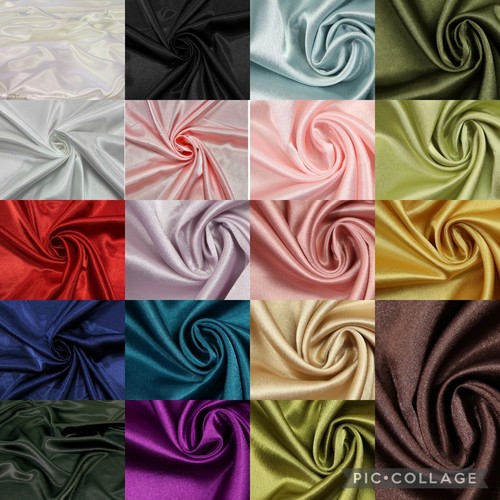 Plain satin fabric - fabric, silky