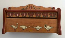 Vintage Recipe Box- Beautiful! Country Kitchen, Geese, Hand painted, signed.