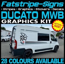 to fit FIAT DUCATO L2 MWB MOTORHOME GRAPHICS STICKERS STRIPES DECALS DAY VAN