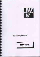 Welger "RP 150" Round Baler Operator Instruction Manual Book