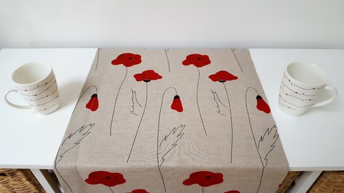 Handmade linen cotton poppy - handmade,