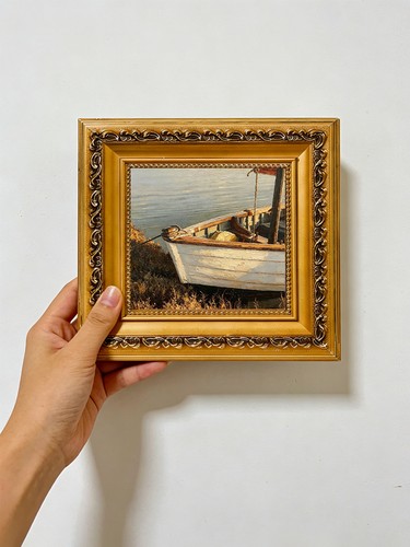 Moored wooden boat - moored,
