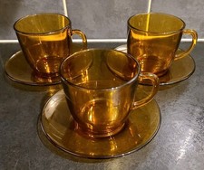 3 x Vereco - Amber Glass Cups