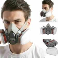 6200 Half Face Gas Mask 7 IN 1 Chemical Paint Spray Vapor Respirator Safe Filter