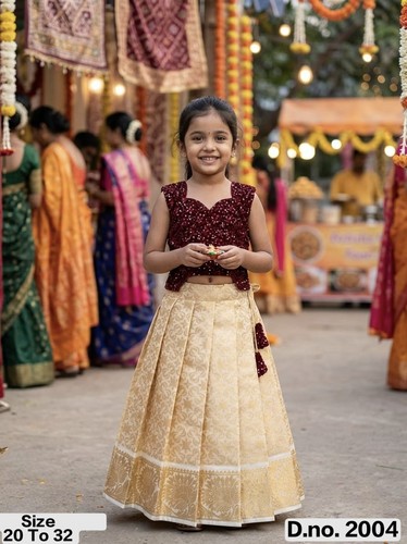 Pattu pavadai indian girls - pavadai,