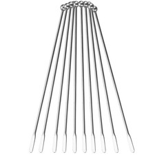 10 Pcs Stainless Steel Cocktail Mixing Sticks Metal Swizzle Drink Stirrers
