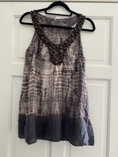 Ladies Brown Tie Dye Silk